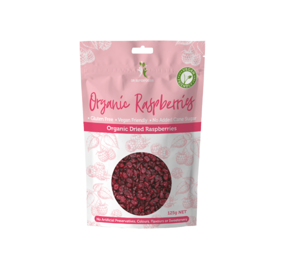 dried organic raspberries